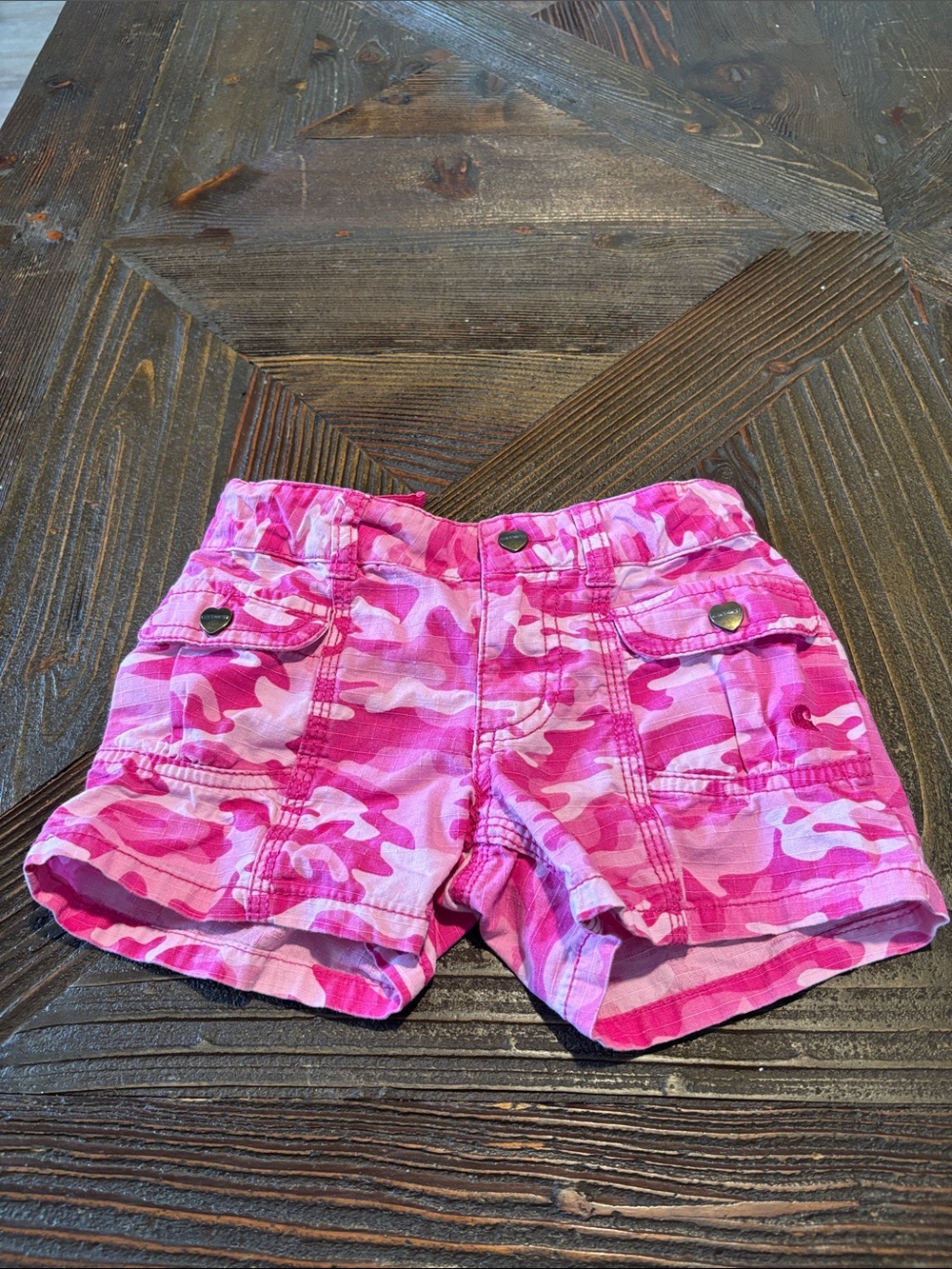 Carhartt Girls' Pink Camo Cargo Shorts